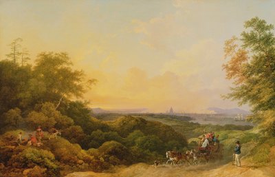 The Evening Coach, London from Greenwich, 1805 by Philippe Jacques de Loutherbourg